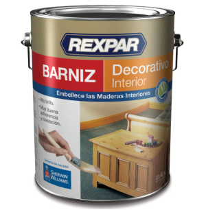 Barniz Rexpar Decorativo 20 lts Interior Brillante Transparente