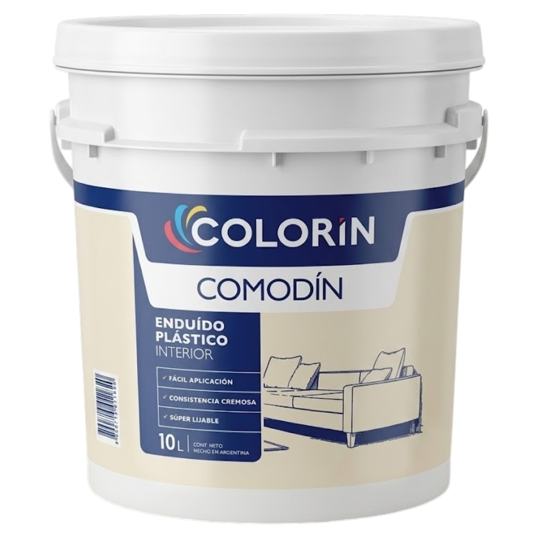 Colorin Enduido Plástico Interior Comodin 10lts