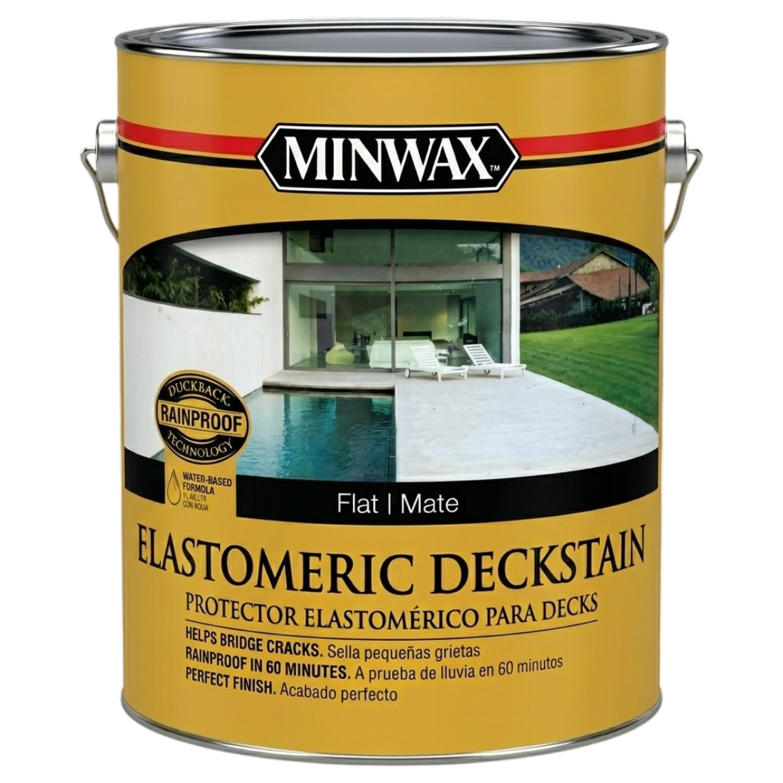 Barniz Minwax Elastomeric Deckstain Satinado 4lts Base Agua