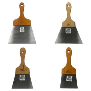Espatulas metalicas mango de madera para enduido