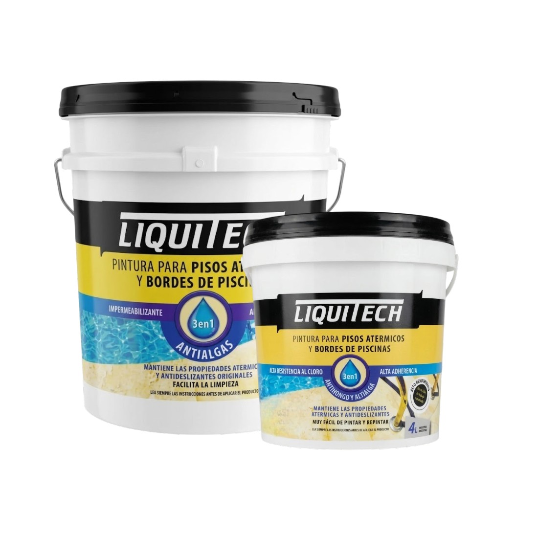 Liquitech Pintura pintura para pisos y bordes piscinas Atérmicos 4/10lts