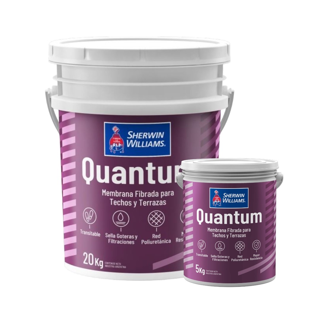 SW Membrana Fibrada para Techos y Terrazas Quantum Colores 5/20kgs