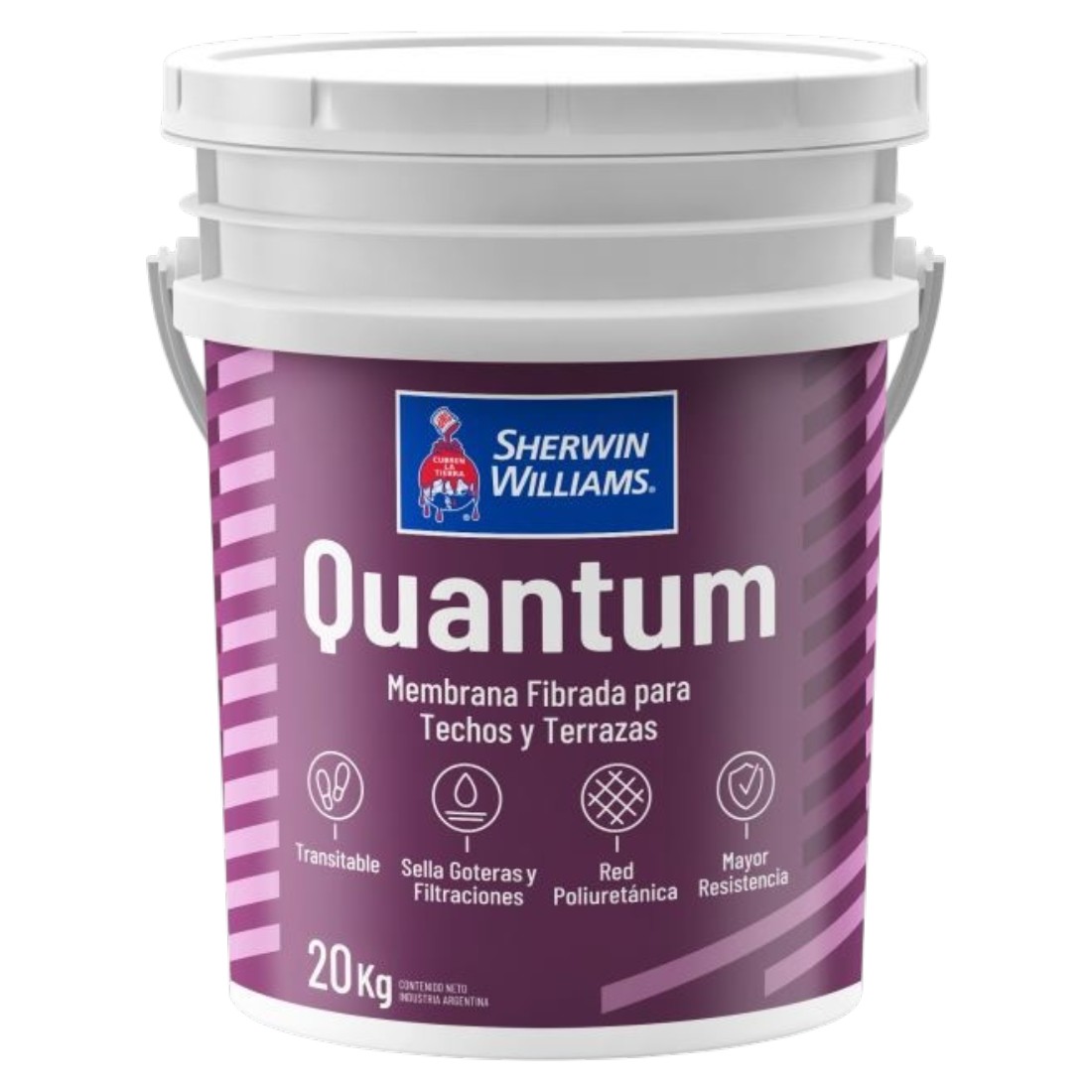 SW Membrana Fibrada para Techos y Terrazas Quantum Colores 5/20kgs - Image 2