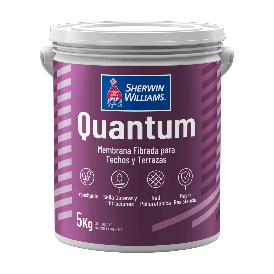 SW Membrana Fibrada para Techos y Terrazas Quantum Colores 5/20kgs - Image 3